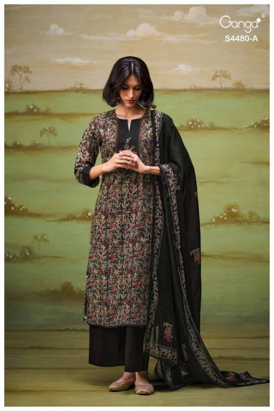 Ganga kenza 4480 wholesale dress materials in surat gujarat